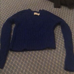Amanda Uprichard blue cropped sweater